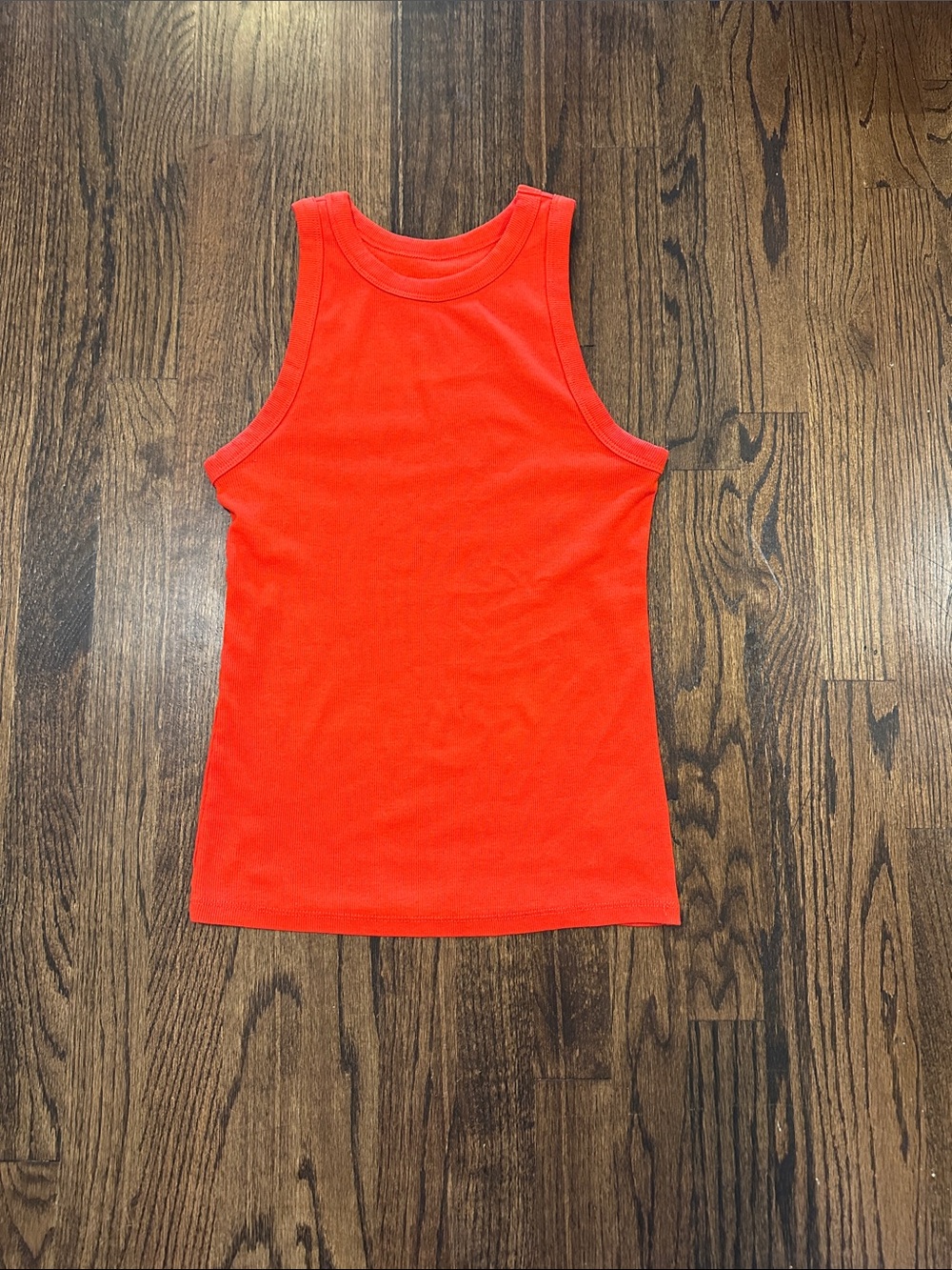 a new day Vibrant Red Ribbed Tank